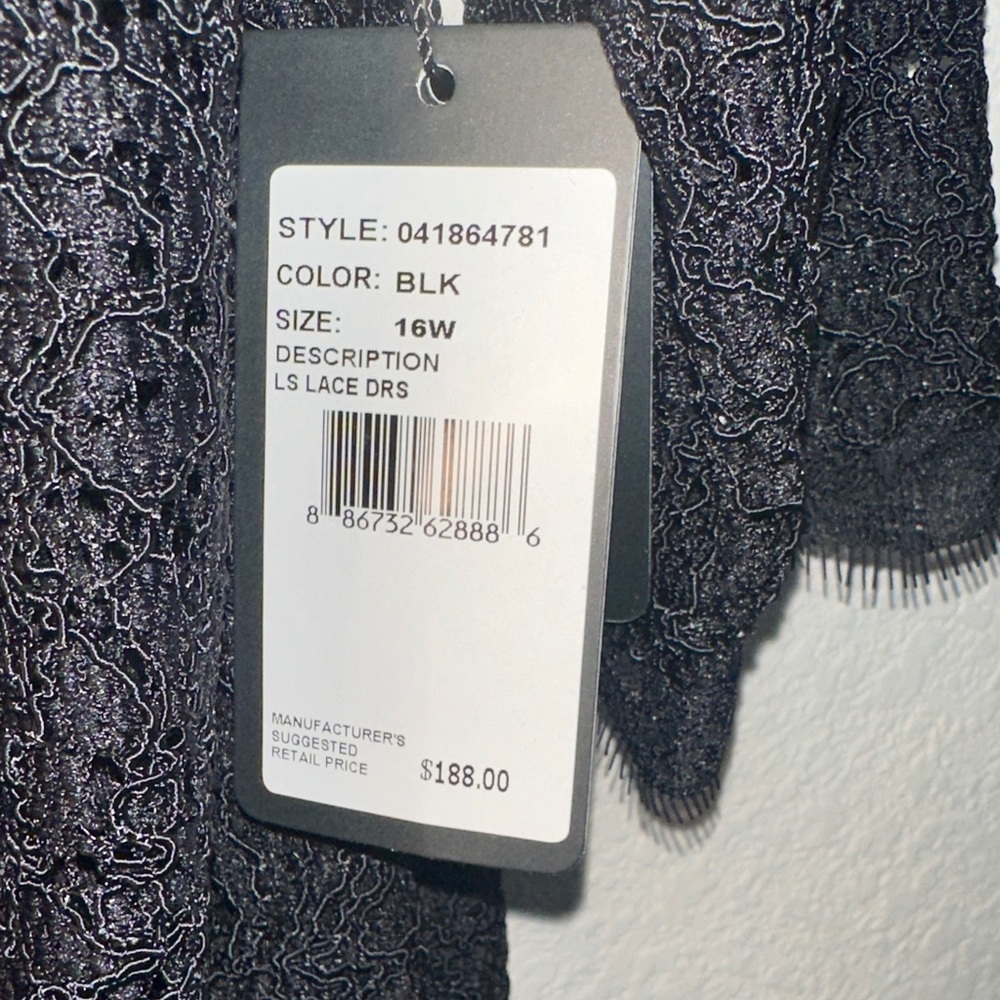Adrianna Papell Black Lace Midi Dress - Picture 6 of 12